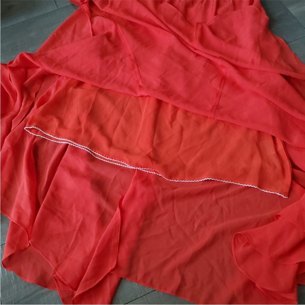 Anthropologie Vanessa Virginia Colima Sheer Elastic Waist Maxi Skirt Size XS - Picture 8 of 13